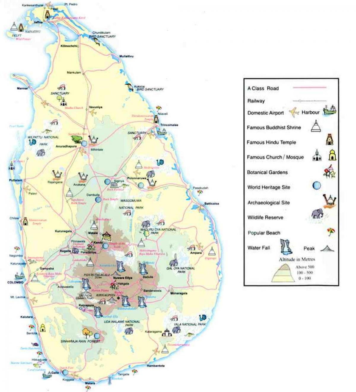 Sri Lanka harita Bilgileri Göster 