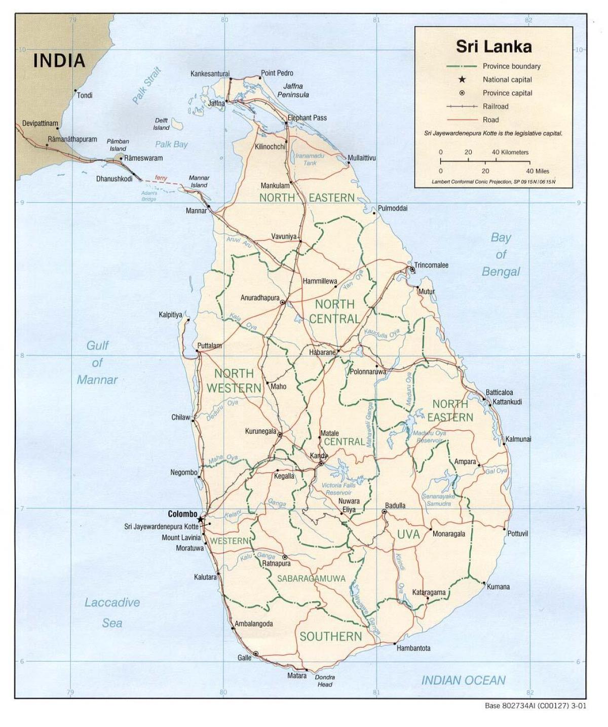 Sri Lanka otobüs harita