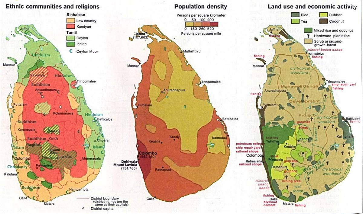 Sri Lanka tarım haritası 