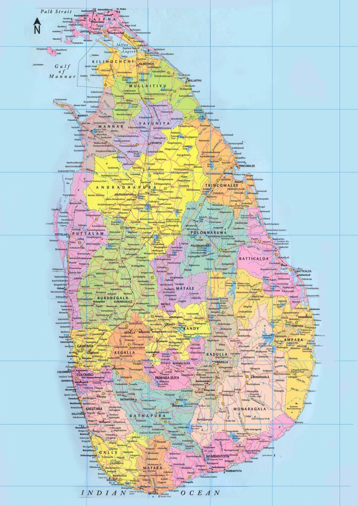 Sri Lanka yol haritası, Fransızca haritası 