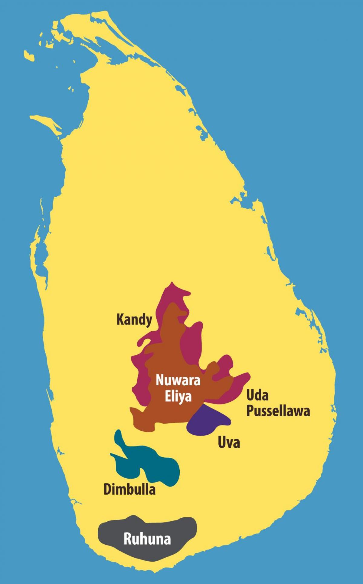 Sri Lanka çay tarlaları göster