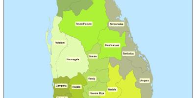 Sri Lanka haritası bölge 