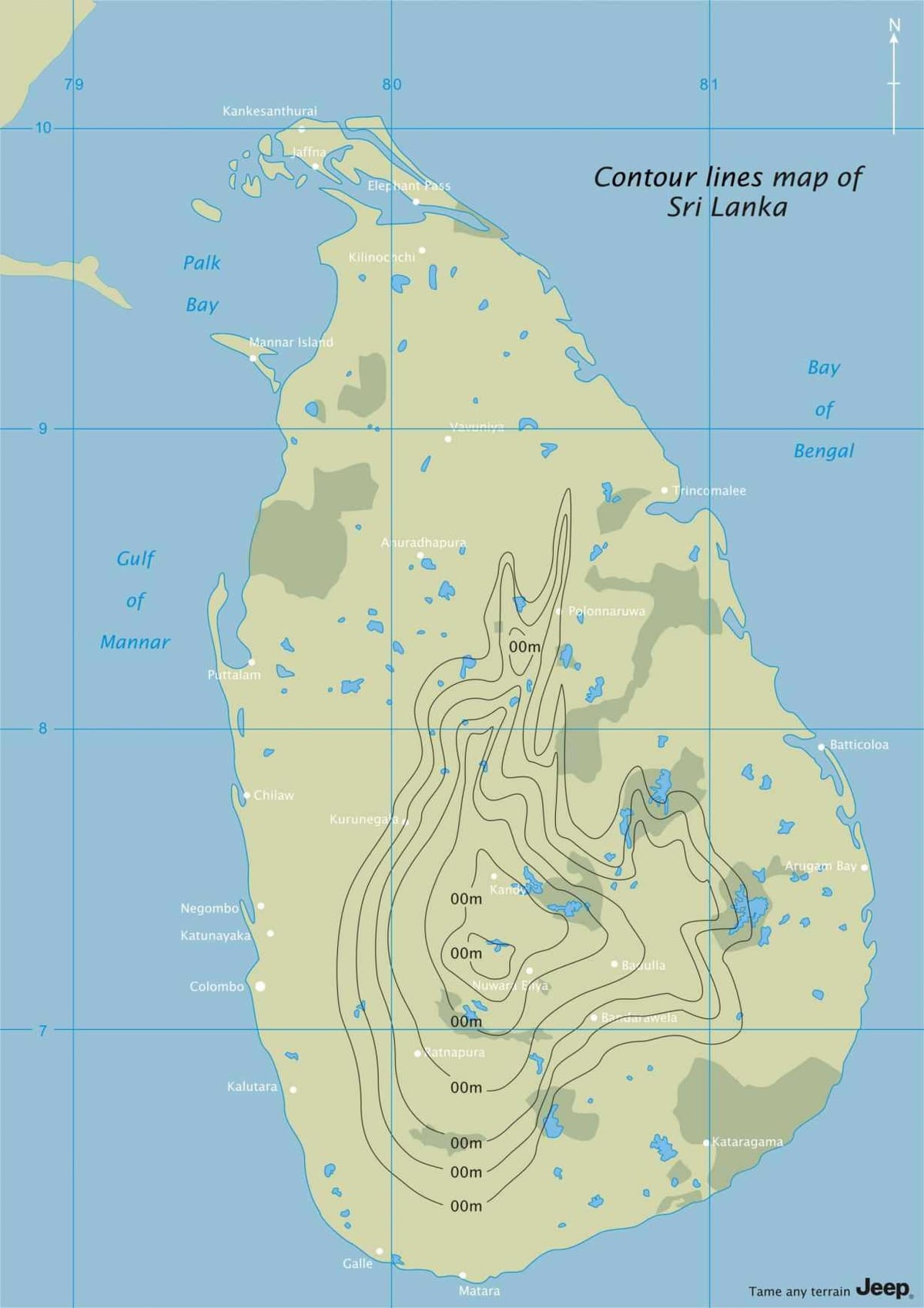 Sri Lanka dağılımı haritası göster 