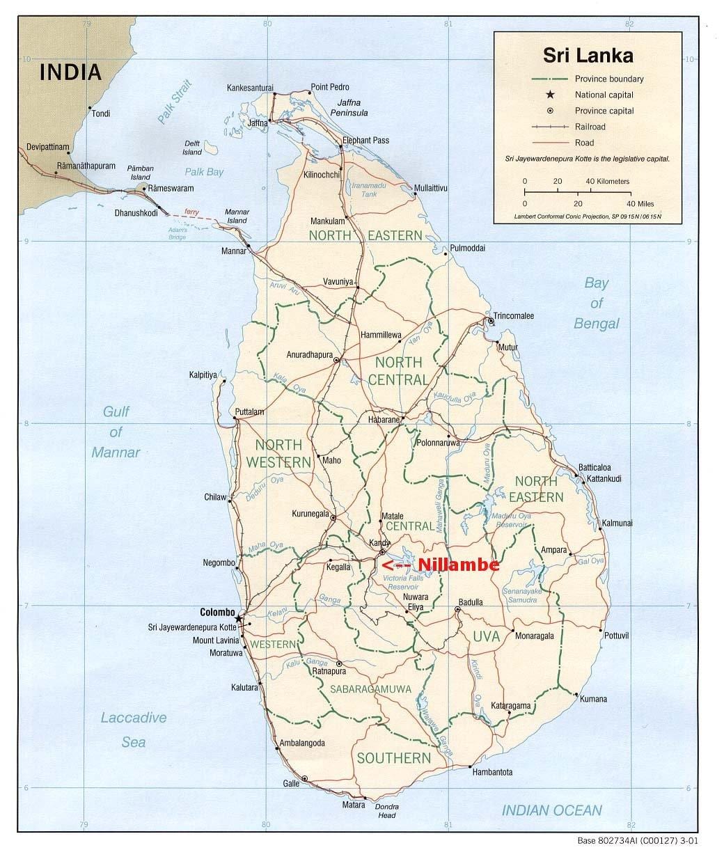 Sri Lanka evi haritası 