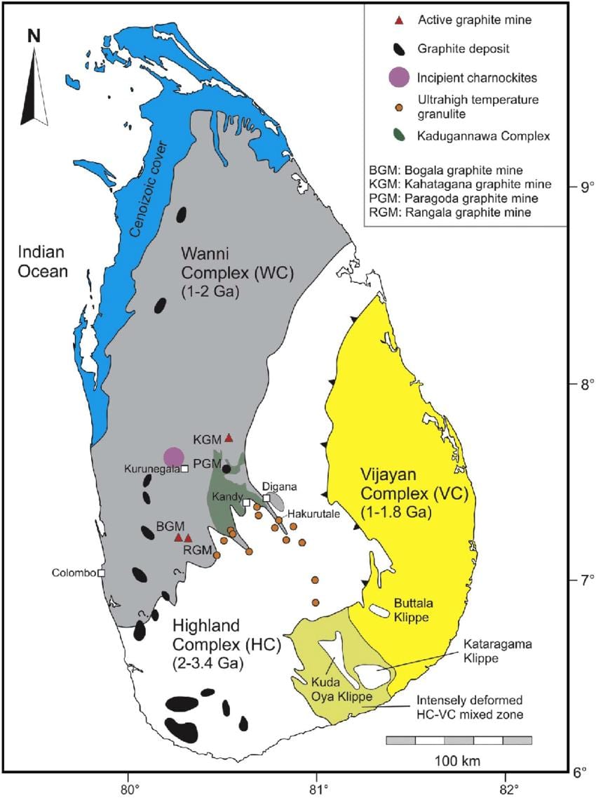 Sri Lanka'da minerallerin göster
