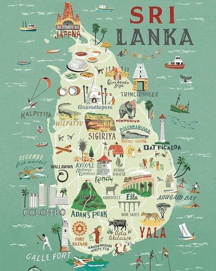 Sri Lanka Haritayı göster poster