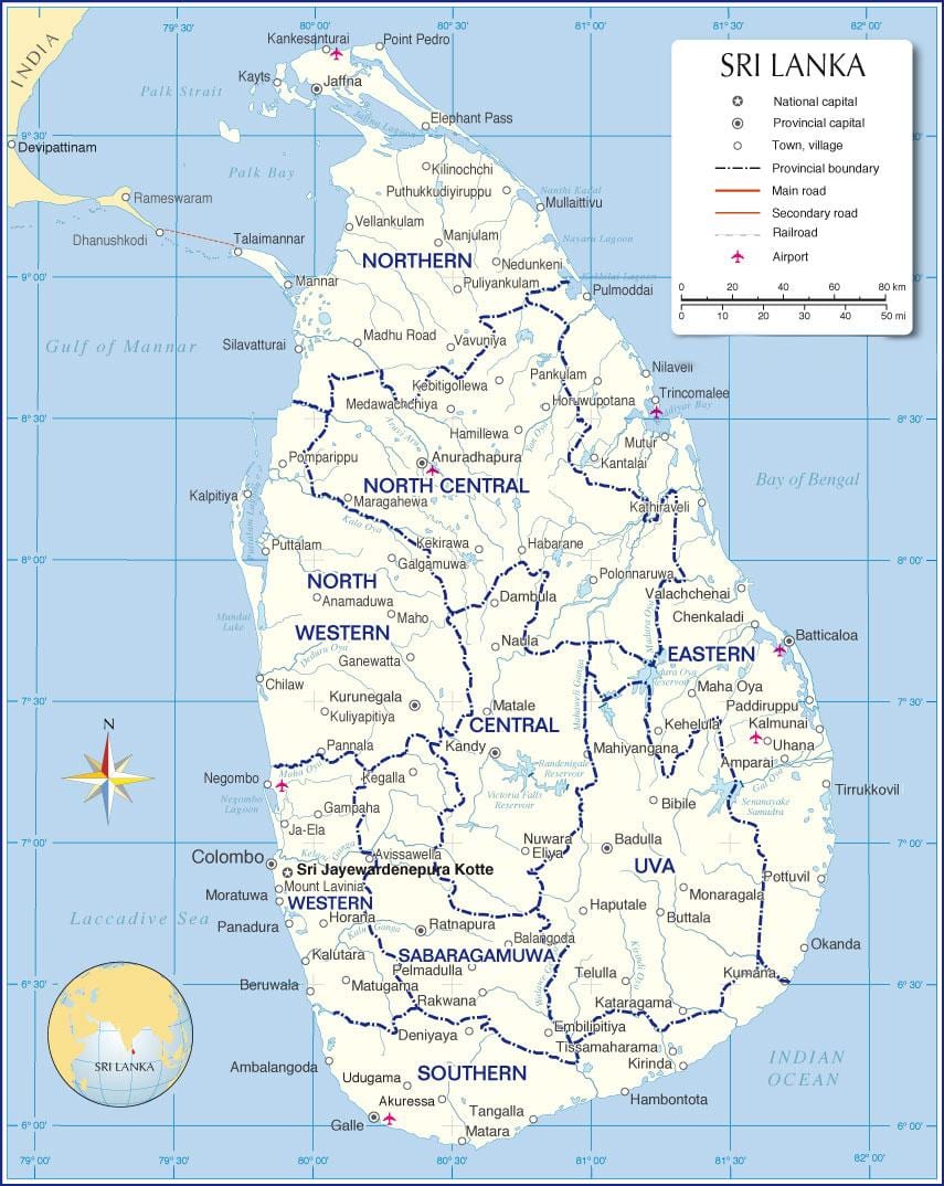 Sri Lanka Uluslararası Havaalanı Haritayı göster