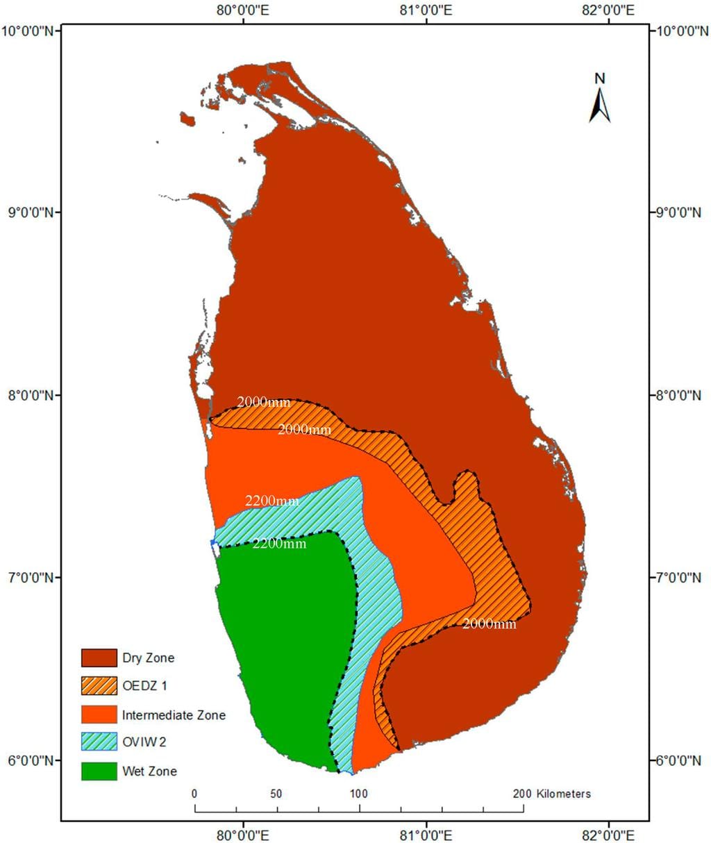Sri Lanka iklim bölgesi Haritayı göster