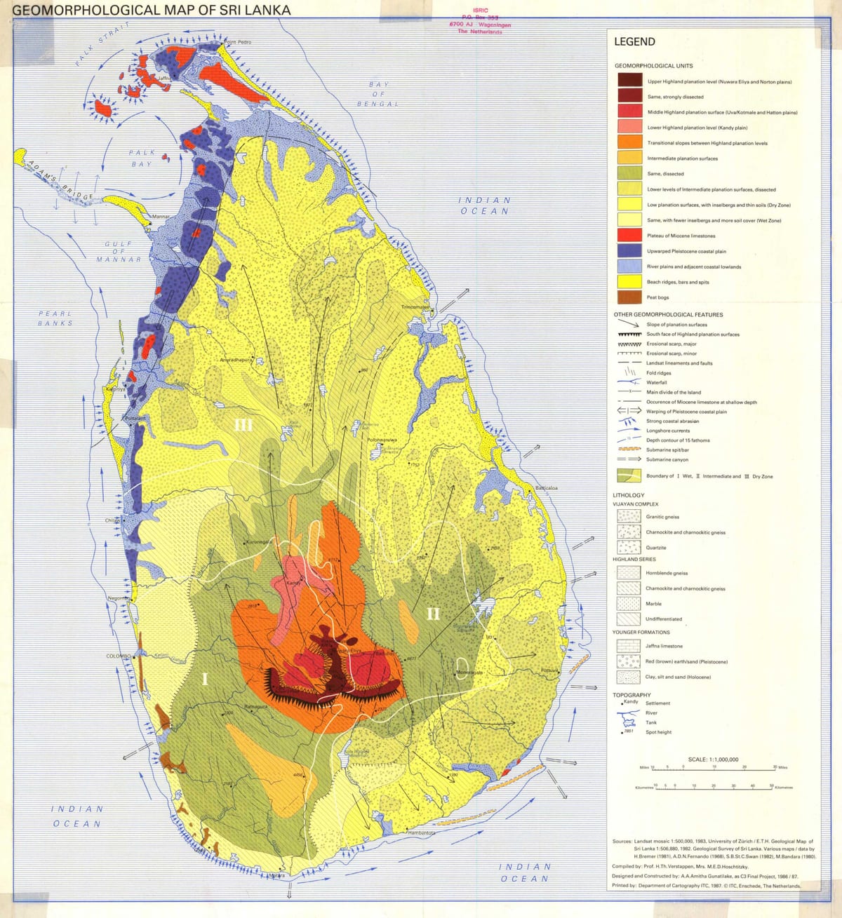 Sri Lanka haritası toprak haritası