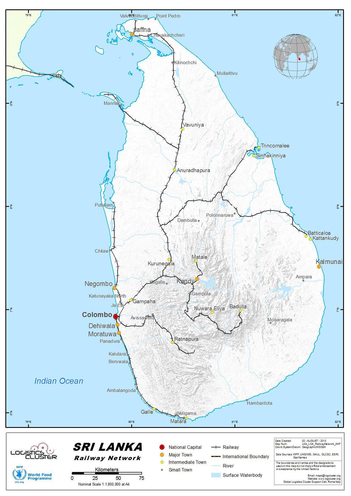 tren yolları Sri Lanka göster