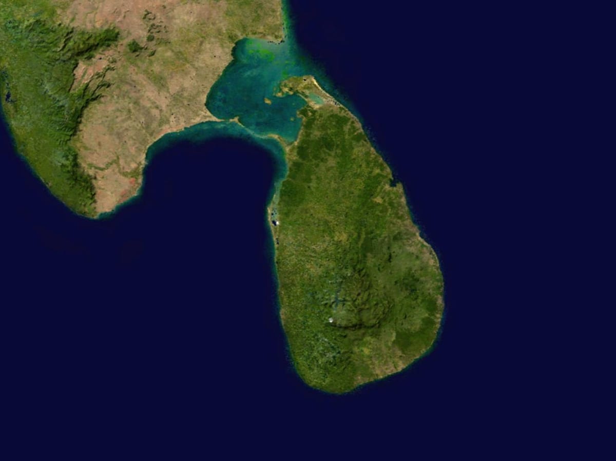 Sri Lanka online uydu haritası