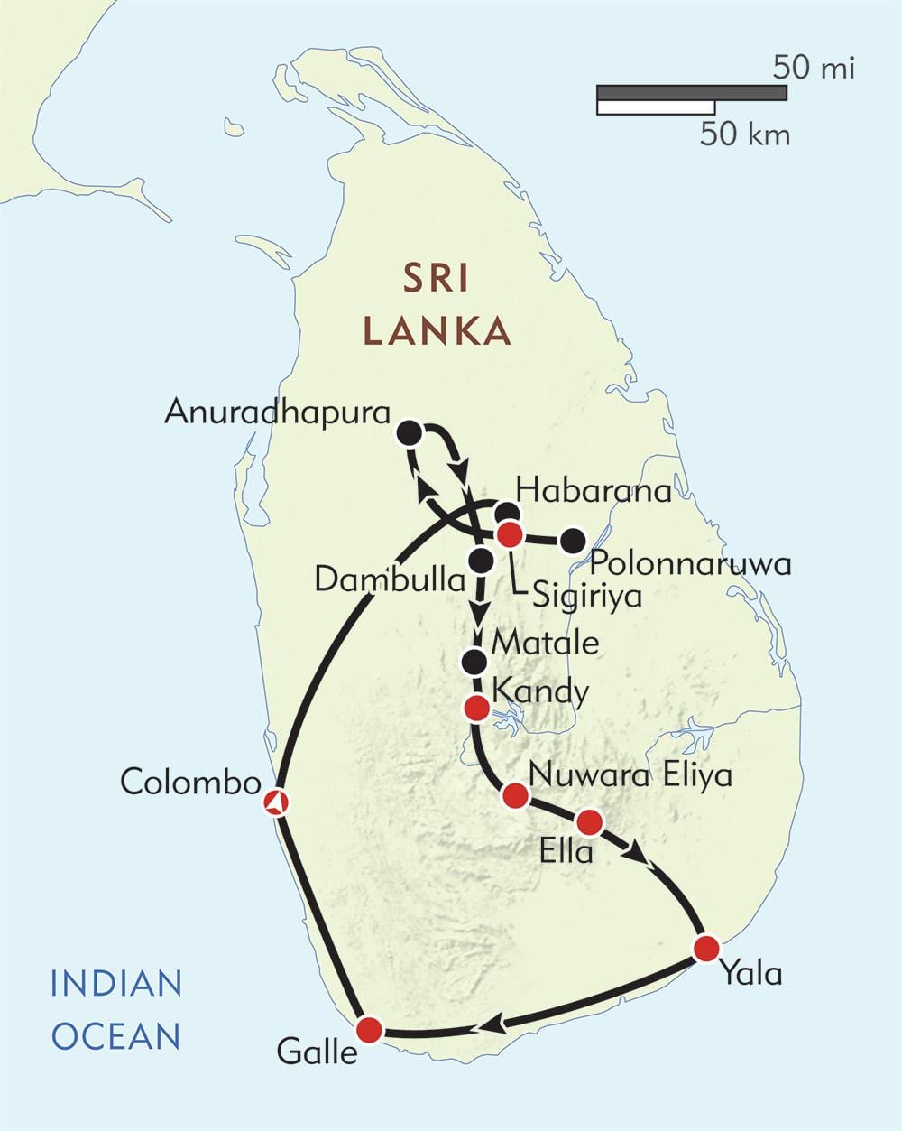 Sri Lanka yol haritası