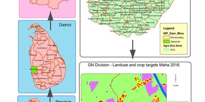 Gn bölümü harita Sri Lanka