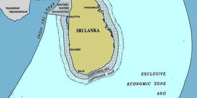 Sri Lanka deniz haritası 