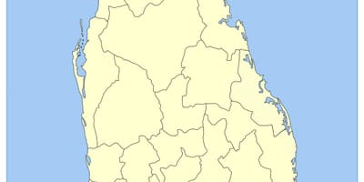Sri Lanka Güney Eyaleti haritası 
