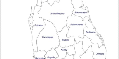 Sri Lanka haritası çizim
