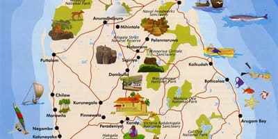 Sri Lanka Adası haritası