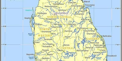 Sri Lanka haritası tarihi yerler